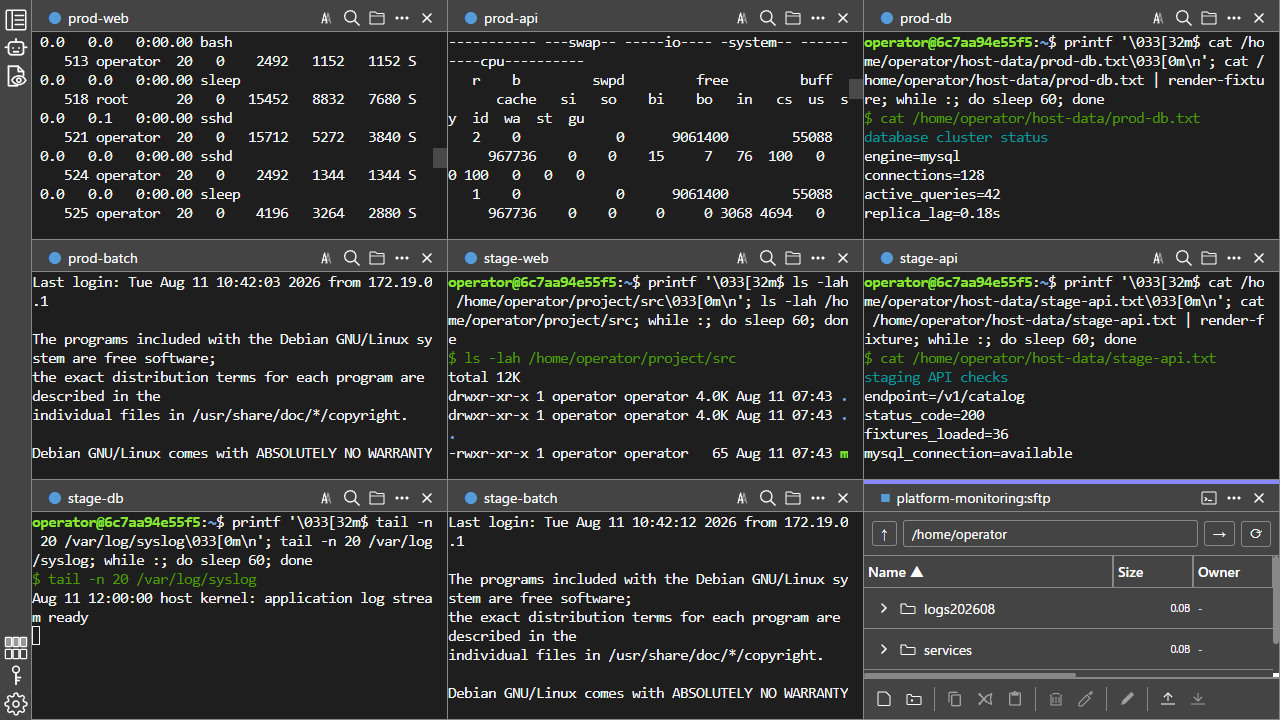 LuRa Term three-by-three terminal grid